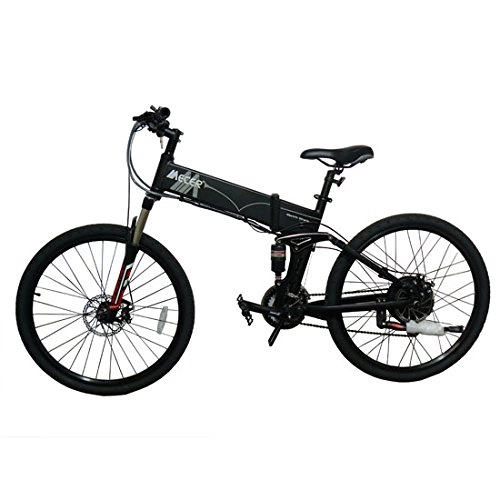 Bici elettriches : MTB elettrica pieghevole MECER batteria 36 V 10 Ah Nero