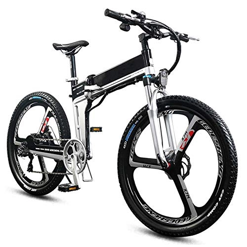 Bici elettriches : MXYPF Bicicletta da Montagna Elettrica Pieghevole, Batteria al Litio Ad Alta Efficienza 48v -Telaio Pieghevole in Lega di Alluminio-Bicicletta Elettrica Fuoristrada da 400w-26 Pollici