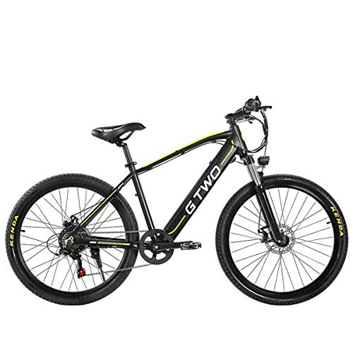 Bici elettriches : Nbrand 26" / 27.5" Bicicletta elettrica per Adulti, Batteria al Litio Rimovibile, Mountain Bike elettrica a Trasmissione Professionale a 27 velocità (Black, 26" 350W 9.6Ah)