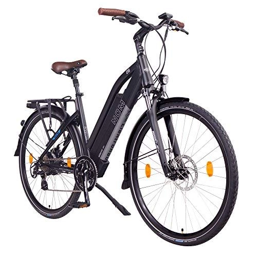 Bici elettriches : NCM Milano Bicicletta elettrica da Trekking, 250W, Batería 48V 13Ah 624Wh 28" Nero