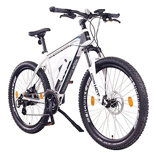 Bici elettriches : NCM Prague Bicicletta elettrica Mountainbike, 250W, Batteria 36V 13Ah 468Wh (26" Bianco)