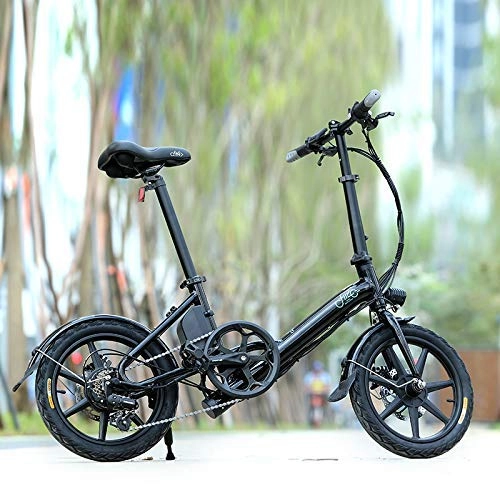 Bici elettriches : NIMI Bici elettrica Pieghevole Leggera, 3 modalit di Guida, Biciclette elettriche Leggere da 16 Pollici / 250 W, Biciclette per Adulti (Nero)