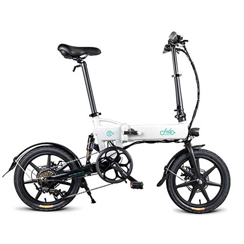 Bici elettriches : NIMI E-Bike Pieghevole 36V, Batteria al Litio da 14 Pollici alimentata a Batteria, 34, 17 Miglia 10, 4 Ah / 250 W Bicycle Bicicletta elettrica per Adulti (Bianca)