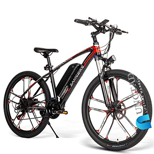 Bici elettriches : Not application Bike Elettrica，Bicicletta Elettrica da Montagna Assistita Ciclomotore 26 Pollici Motore 350 W Mountain Bike in Alluminio Batteria Litio 48V 10Ah Freni A Disco 3 modalità di Avvio