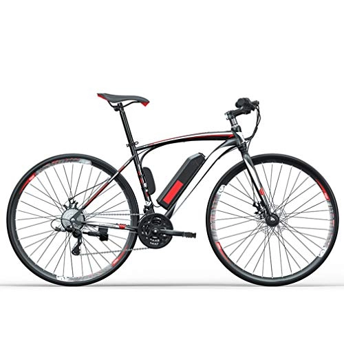 Bici elettriches : NYPB Bicicletta Elettrica, 27.5"" Bici Elettrica da Citt Freni a Doppio Disco Batteria Rimovibile agli Ioni di Litio Motore 250 W Adulto Citt Bici Elettrica Unisex, Black White, Endurance 30km