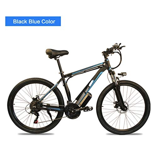 Bici elettriches : NYPB Biciclette Elettriche per Adulto, Batteria agli Ioni di Litio 36V / 48V 8AH Motore 350 W / 500W velocità Massima 30 km / h Telaio Leggero in Lega di, Blu, 48V10AH 500W