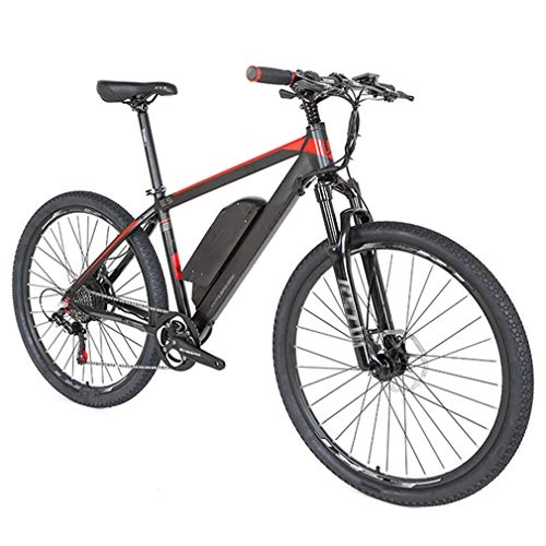 Bici elettriches : NYPB Biciclette Elettriche per Adulto, Telaio in Alluminio Freno a Disco F / R 250W Bici Montagna E-Bike Rimovibile agli Ioni di Litio velocità Massima 35 km / h Unisex, Red 36v 10ah, 27.5 * 17in