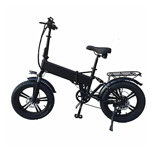 Bici elettriches : paritariny Bici elettrica Bicicletta Pieghevole Ebike da Uomo elettrica da Uomo all'Interno della Batteria Grasso Pneumatici Assorbimento d'urti Idraulico (Color : 1000W48V15AH)