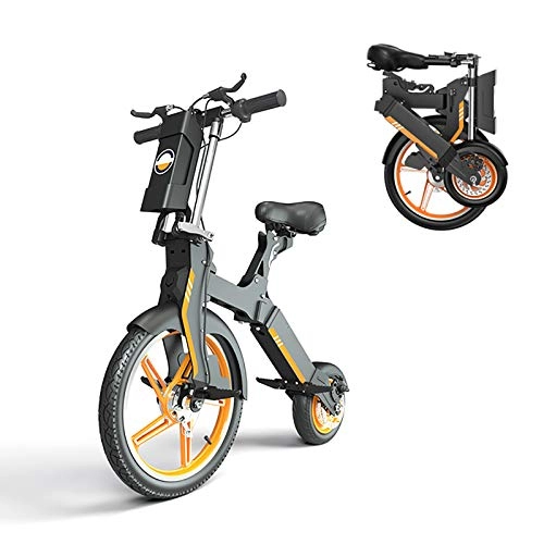 Bici elettriches : Pc-Glq 18" Bici Elettrica, 350W Bici Pieghevole Ebike, Bici Elettrica Pieghevole, Bici Elettrica per Adulti, Batteria al Litio Rimovibile 36V / 5.2AH