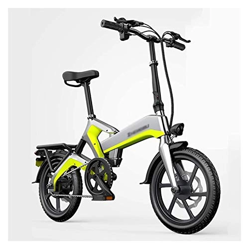 Bici elettriches : Piccola Bici Una Bicicletta elettrica Pieghevole, Bicicletta elettrica 16 Pollici 400 W con Una Batteria agli ioni di Litio Rimovibile 48 Volt Ciclismo all'aperto (Color : Gray)