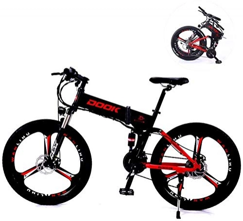 Bici elettriches : PLYY Electric Mountain Bikes 26 Pollici 27-velocit Montagna Piegante della Batteria di Litio Leggera in Lega di Alluminio E Conveniente for I Mezzi di Guida off-Road Adatto for Uomini E Donne