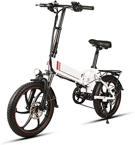 Bici elettriches : Qinmo Bicicletta elettrica, Montagna elettrica della Bici della Bicicletta Pieghevole E-Bikes 350W 48V MTB for Adulti 10.4AH agli ioni di Litio for la Corsa Urbano pendolarismo (Nero)