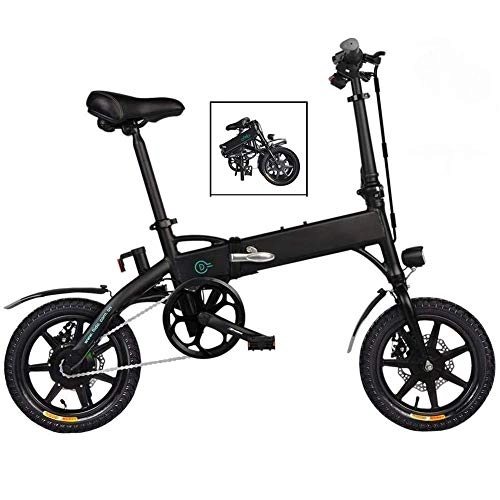 Bici elettriches : Qinmo Bicicletta elettrica, Pieghevole e-Bici elettrica Bici for Adulti 36V 7.8 AH agli ioni di Litio 25 km / H Max velocit E-MTB con Display LED (Nero)