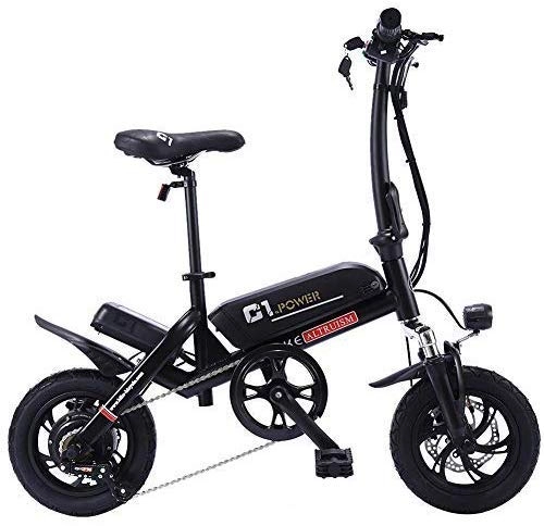 Bici elettriches : QLHQWE Mini ebike Bici Elettriche Bici Uomini 250w Pieghevole elettrica per Adulti Bici di 36V e per Adulti Ebike Disco Donne Freni Biciclette elettriche