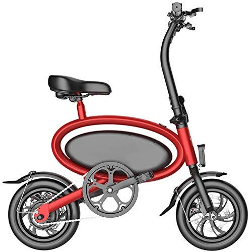 Bici elettriches : QLHQWE Pieghevole Bicicletta elettrica E-Bike Scooter 350W Ebike con Rimovibile 36V 7.5Ah agli ioni di Litio, App Regolazione di velocit, Distanza Intelligente Controllo e Allarme Funzione, primered