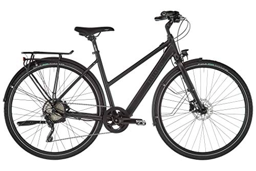 Bici elettriches : Rabeneick TC-E Comfort Trapez - Bicicletta elettrica da donna, altezza telaio: 50 cm, colore: nero opaco