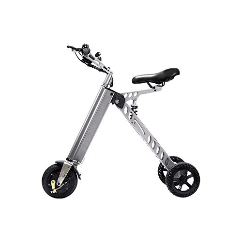 Bici elettriches : REWD Adulti Portatile Piccolo Bici elettrica Pieghevole Bici elettrica del motorino Piccolo Mini Triciclo Elettrico Femminile Batteria Bike Peso 14KG con 3 Gears Limite di velocit 6-12-20KM / H