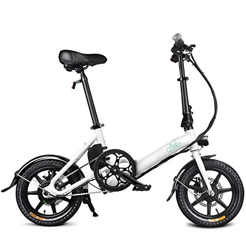 Bici elettriches : REWD Pieghevole Biciclette Doppio Freno a Disco Portatile for Il Riciclaggio, Pieghevole Bici elettrica con i Pedali, 7.8AH agli ioni di Litio;Bici elettrica con Il 14 Pollici Ruote e 250W Motore