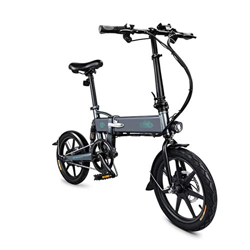 Bici elettriches : Rindasr 16" bicicletta elettrica pieghevole leggera, 6 stadi di potenza a velocit variabile da tre file di sistema di assistenza, batteria al litio 7.8Ah / lega di alluminio 250W elettrico Mountain b