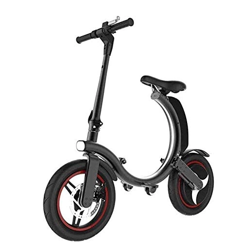Bici elettriches : Rindasr Pieghevole bici elettrica for adulti, su elastico in lega di magnesio ammortizzante corpo + ammortizzante cuscino del sedile, 36V / 350W / IP76grade, Esterni Bicicletta pieghevole Facile Ultra