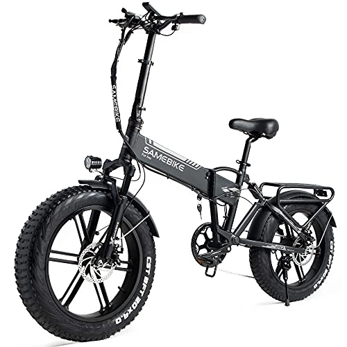 Bici elettriches : SAMEBIKE Fat Tire Bicicletta elettrica Bicicletta elettrica Mountain Beach Snow Ebike 20 pollici per adulti