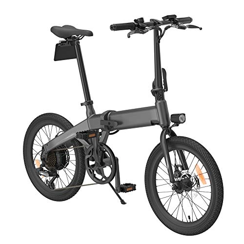 Bici elettriches : Sansund Bicicletta elettrica Pieghevole per Adulti Bicicletta Pieghevole Ricaricabile con Due deflettori e Pompa di gonfiaggio - velocità Massima 25 km / h Trasportatore Elettrico, 3 modalità di Guida