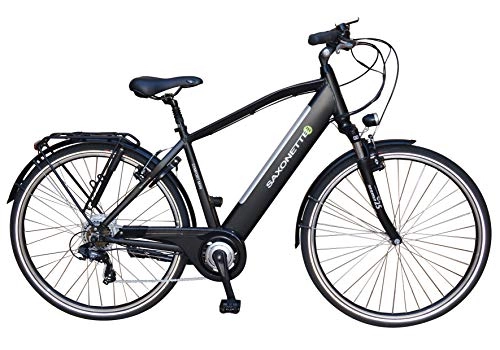 Bici elettriches : SAXONETTE Comfort Man 28" Batteria integrata telaio 11, 6 Ah 7 marce Shimano Pedelec