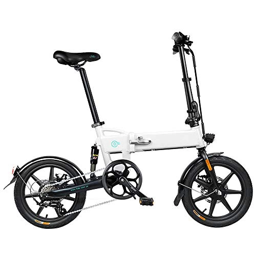 Bici elettriches : Sconosciuto Autoshoppingcenter Bicicletta Elettrica Pieghevole 250W 25km / h Ciclomotore Ruote da 16 Pollici Batteria al Litio Bici da Città / Montagna in Alluminio Display LCD 3 modalità [EU Stock