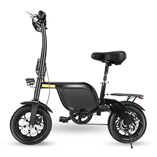 Bici elettriches : Scooter Per Adulti Regolabile Da 12 Pollici Per Bicicletta Elettrica Portatile Pieghevole Per Auto Elettrica a Batteria Piccola black 12inches