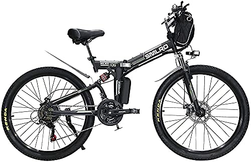 Bici elettriches : SFSGH Bici elettriche per Adulti, Bici elettrica Pieghevole MTB Dirtbike, 26"48 V 10 Ah 350 W IP54 Design Impermeabile, Biciclette elettriche Pieghevoli per Uomo Facili da riporre (Colo