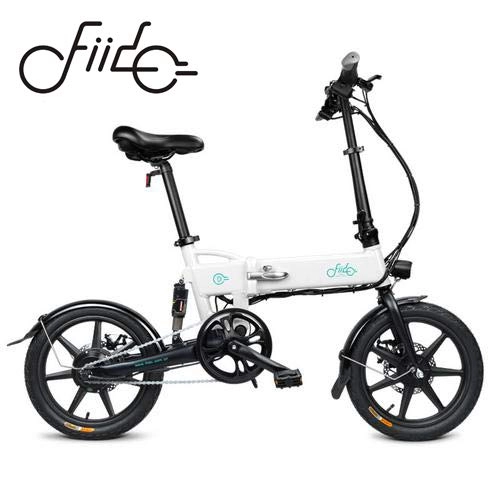 Bici elettriches : shewt FIIDO D2 Bicicletta elettrica Pieghevole- Motore da 250 W, 25 km / h, 7, 8 AH 30-60 km Distanza in miglia con Supporto per Telefono Cellulare, 3 modalità di Lavoro