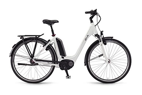 Bici elettriches : Sinus Tria N7400WH Bicicletta elettrica / City Ebike 2017, nero, 26" Einrohr 46cm