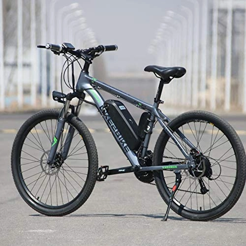 Bici elettriches : SJDYCYTD Biciclette elettriche, Mountain Bike assistita, Biciclette elettriche in Lega di Alluminio, Biciclette a velocità Trasversale a velocità variabile Biciclette, Grigio