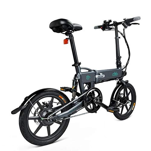 Bici elettriches : smileyshy Bicicletta elettrica, Bicicletta elettrica Pieghevole Portatile da 16 Pollici con fari a LED da 250 W e velocit Massima (25 km / h) e altitudine Regolabile (FIIDOD2)
