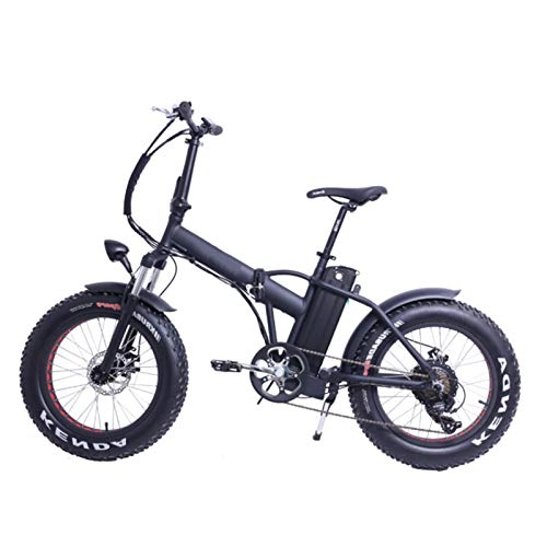 Bici elettriches : sunyu 20 Pollici Bici elettriche 500W 36V10Ah Nevaio Spiaggia sabbiosa Auto elettrica Pieghevole - Pneumatico Grasso - Nero