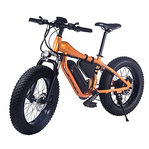 Bici elettriches : sunyu 20 Pollici Bicicletta elettrica 48V10AH 350W Pneumatico Grasso Telaio in Lega di Alluminio Bicicletta a pedalata assistitaOrange