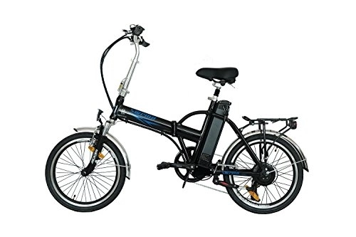 Bici elettriches : Swemo Pedelec SW100 Bicicletta elettrica pieghevole da 20 pollici, SW100, Nero , 51 cm