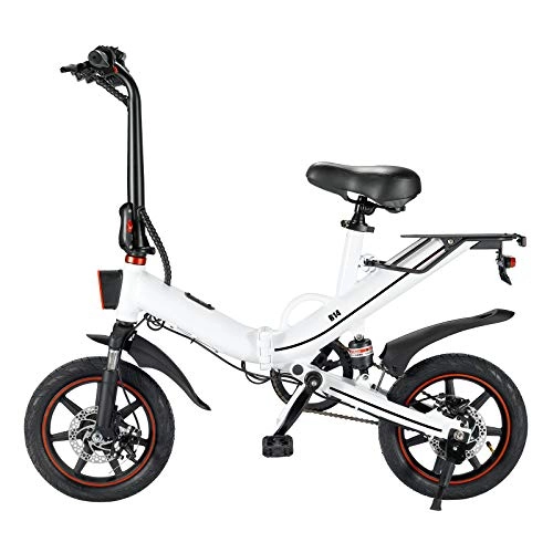 Bici elettriches : Syfinee 14" Adult Folding Electric Bicycle for Adult 400w Waterproof Silent Electric Bike with HD Display Easy To Store in Caravan Motor Home Silent Motor E-Bike for Cycling