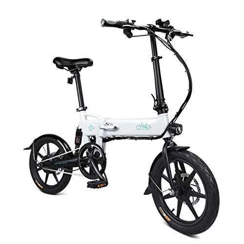 Bici elettriches : Syfinee Folding Electric Bicycle Aluminum 16 Inch Electric Bike Foldable Bicycle with 36V 7.8AH Built-in Lithium Battery Adjustable Height Portable 250W Brushless Motor and Dual Disc Mechanical Brakes