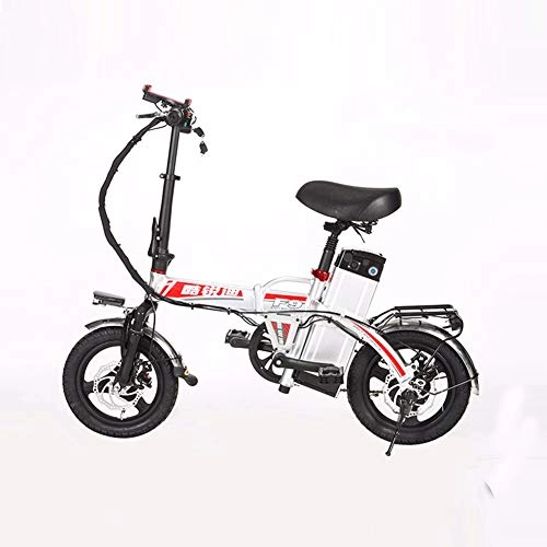 Bici elettriches : SYJ Auto elettrica Pieghevole, Bicicletta elettrica Montagna elettrica Bicicletta Batteria al Litio Auto elettrica Adatta per Adulti Fare la Spesa 48v27a
