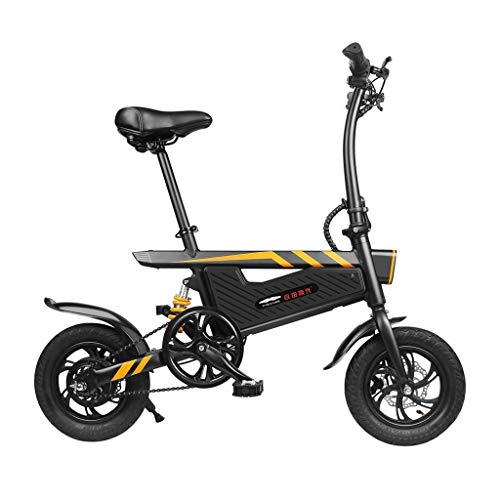 Bici elettriches : SZPDD Bicicletta elettrica Pieghevole - Mini Portatile Facile da riporre Batteria al Litio 36V8ah da 16 Pollici E-Bike Nera