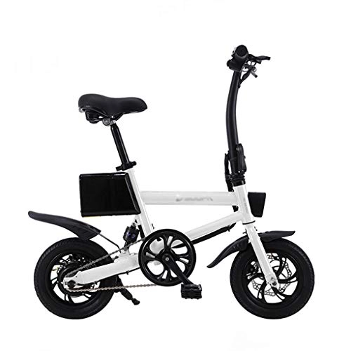 Bici elettriches : SZPDD Bicicletta elettrica Pieghevole Pieghevole elettrica Portatile per Bicicletta, White, Battery~7.8Ah
