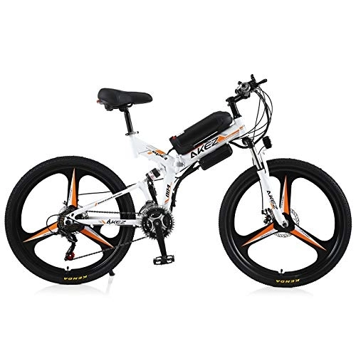 Bici elettriches : TAOCI Bicicletta Elettrica 36V Mountain Bike Elettrica Pieghevole per Adulti, Bicicletta Elettrica da 26 Pollici Pendolarismo E-Bike (white)