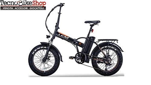 Bici elettriches : Tecnobike Shop Bici elettrica a Pedalata Assistita Pieghevole LEM Orlando Confort Fat-Bike Folding 250W 36v 10Ah Batteria al Litio (Bianco)