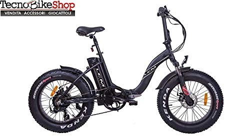 Bici elettriches : Tecnobike Shop Bici Elettrica E-Bike Pieghevole LEM Fat-Bike Folding F 250W 36v Litio (Nero)