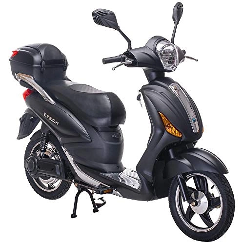 Bici elettriches : Tecnobike Shop Scooter Bicicletta Elettrica a Pedalata Assistita Z-Tech ZT-09-AL 250w 12Ah Batteria al Litio (Nero Opaco)