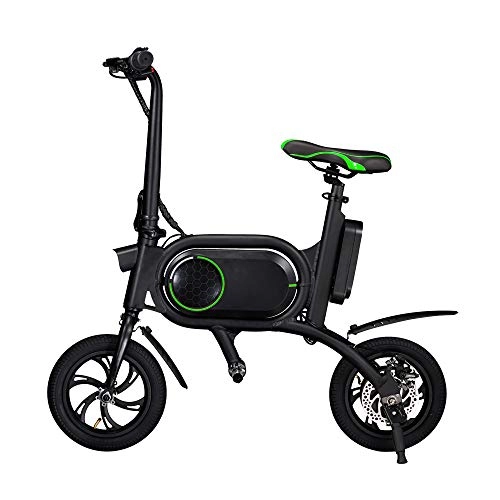 Bici elettriches : Ti-Fa Bici elettrica per Adulti Pieghevole Bicicletta elettrica con 350W Motore, da 12 Pollici 36V E-Bici con 7.5Ah Batteria al Litio, Città Biciclette velocità Massima 25 kmh, Freno a Disco, Verde