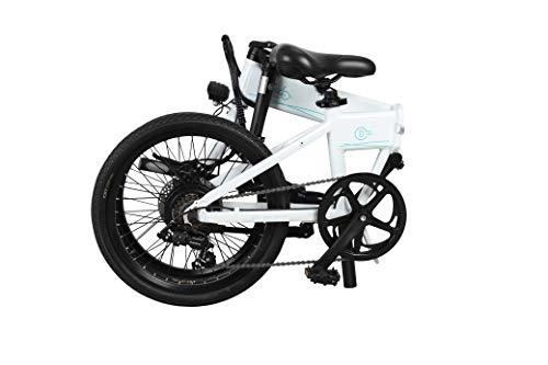 Bici elettriches : tianxiangjjeu Bicicletta elettrica Pieghevole per Bicicletta elettrica Meccanismo di Assorbimento degli Urti Bicicletta con Pedale per Sport Ciclismo all'aperto Viaggi Pendolarismo Bianco