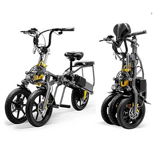 Bici elettriches : Trekking Elettrico da 14", Bicicletta elettrica con Batteria agli ioni di Litio Rimovibile da 48 V / 7, 5 Ah, Sospensione Anteriore, Freni a Doppio Disco, Bici da Trekking elettrica da Turismo