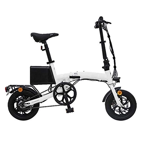 Bici elettriches : TTMM Mini Batteria al Litio per Bicicletta elettrica, Pieghevole, Bianco, 7, 8 A, Durata della Batteria 20~30 km (Colore: Bianco) Bianco